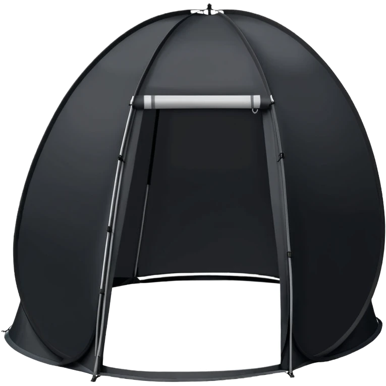 black Tall Oval Narrow Pop up tent  emoji