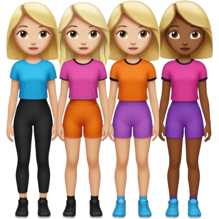 BLACKPINK 4 girls, hair colors: 1 blonde, 2 black, 1 brown emoji