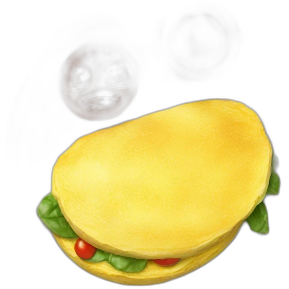 Veggie omelette with an English muffin emoji