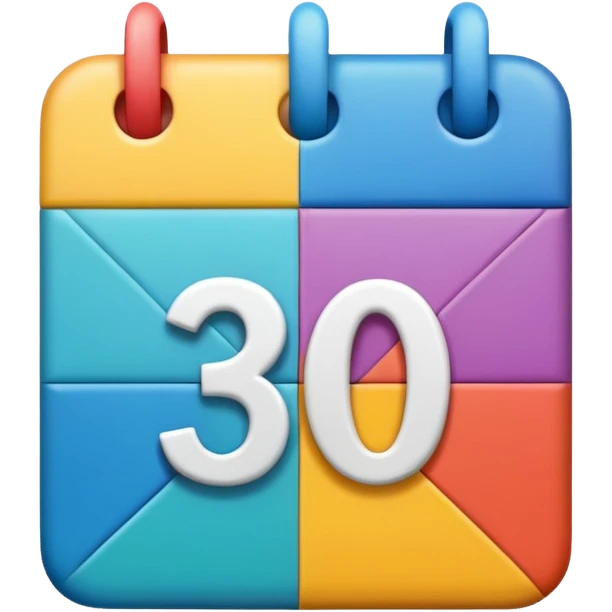 CALENDAR EMOJIS WITH NUMBER 30 emoji