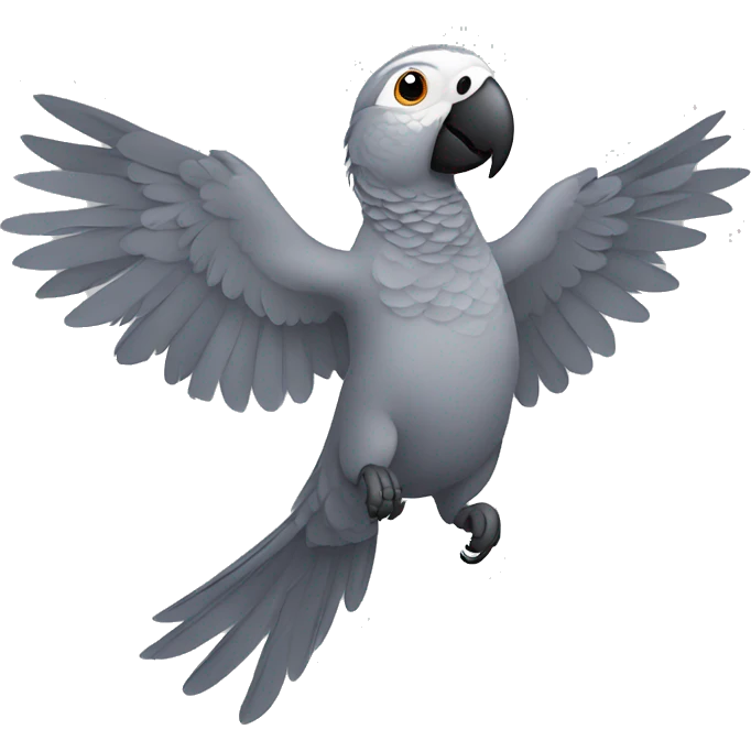 africa grey parrot dancing emoji
