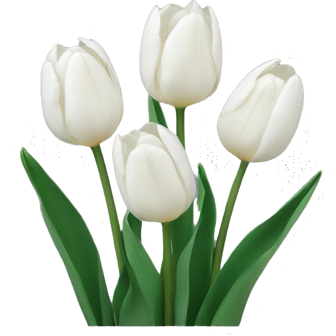 White tulips  emoji