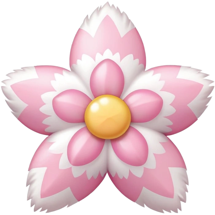 Cute Pastel pink and white Cherry Blossom Sakura Starburst Star emoji
