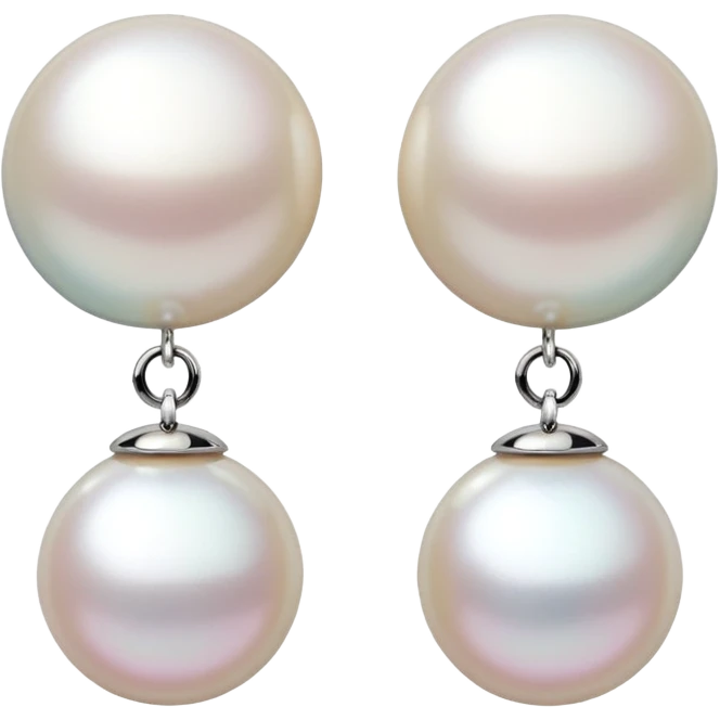 Chanel realistic pearl earrings emoji