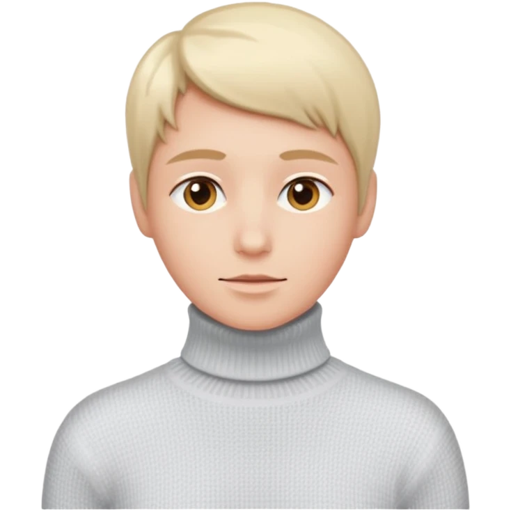 white light turtleneck sweater on big tits emoji