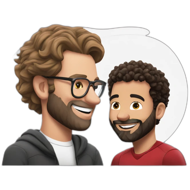 Jurgen klopp hugging male Pregnant mo Salah emoji