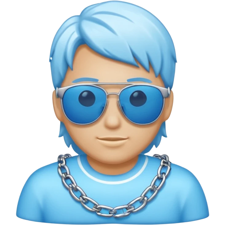 🥶 with chain and sungalsses emoji