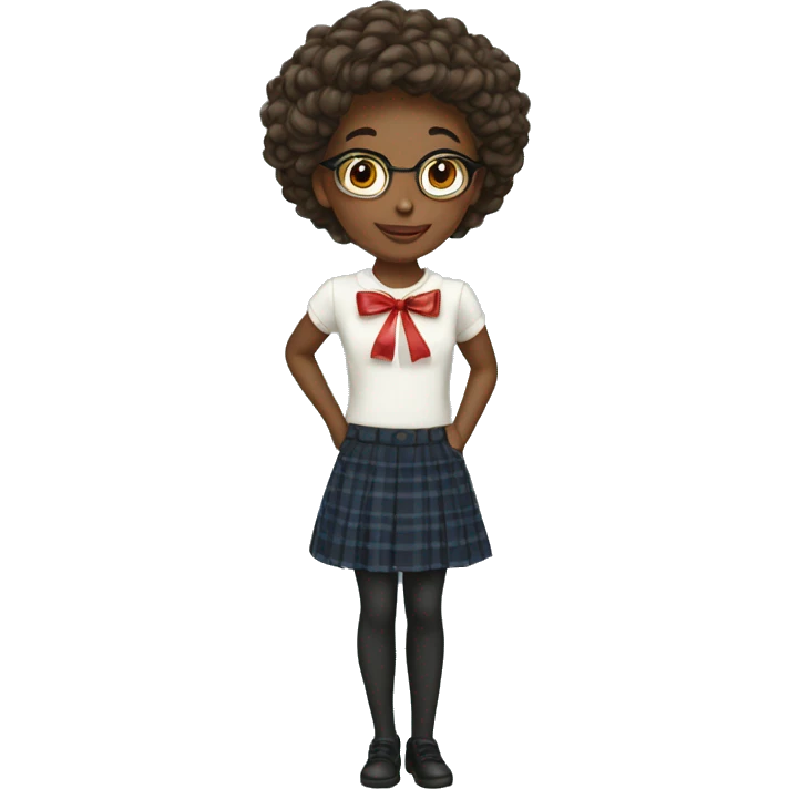Preppy girl on Christmas  emoji
