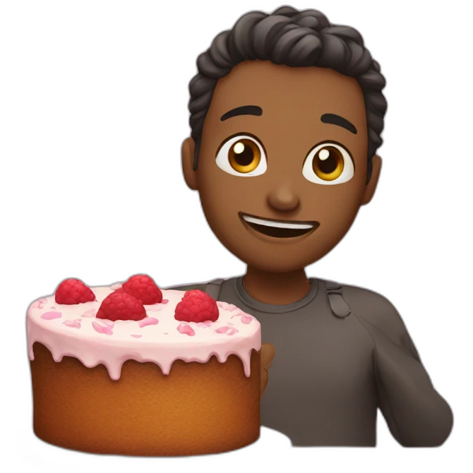 Eating a cake emoji