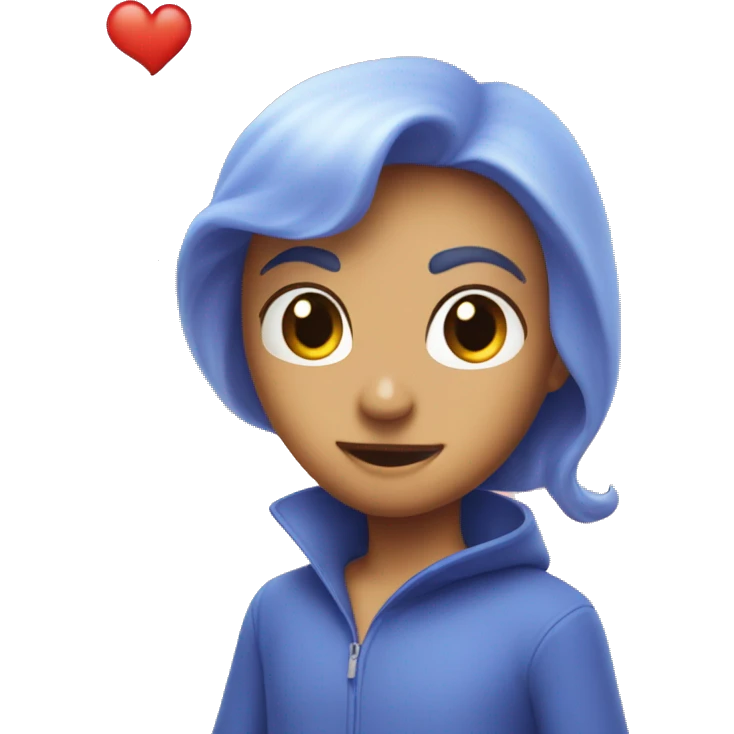 periwinkle flaming heart  emoji