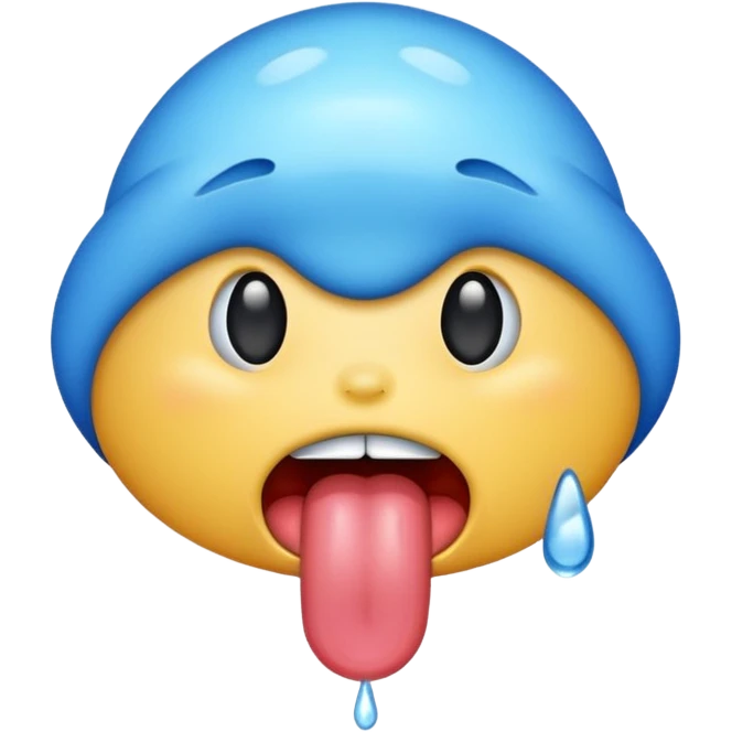 coloreaza limba din emoji ul asta: 👅 cu albastru emoji