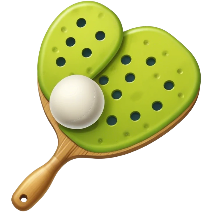 Pickle ball paddle and ball emoji