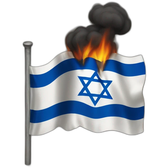Israel burnt flag emoji