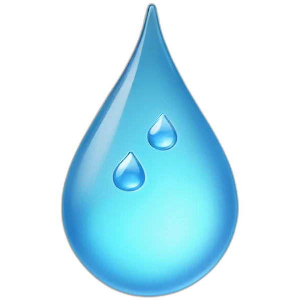 drop of water with percentage simbol inside emoji
