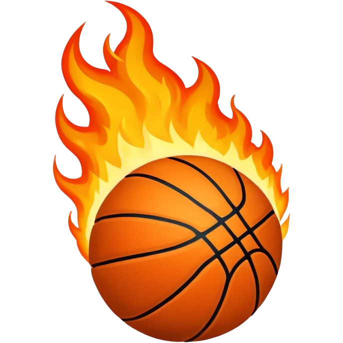 basketball on fire emoji