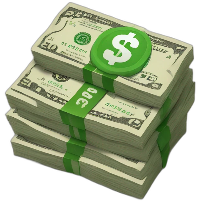 dollar money stack with the symbol emoji