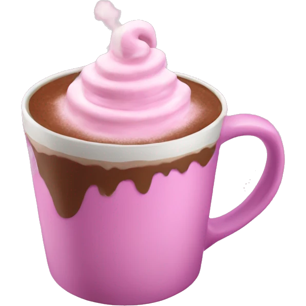 pink hot chocolate emoji