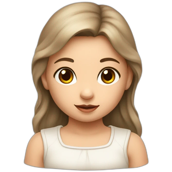 Bébé chauve fille couleur de peat emoji