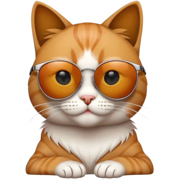 cat wearing sunglasses, cool attitude emoji