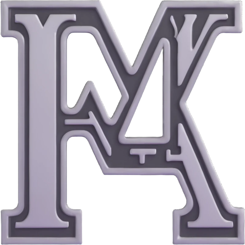 connected BLK letters in western font style with silver outline, old west typography, black letters with metallic silver border emoji