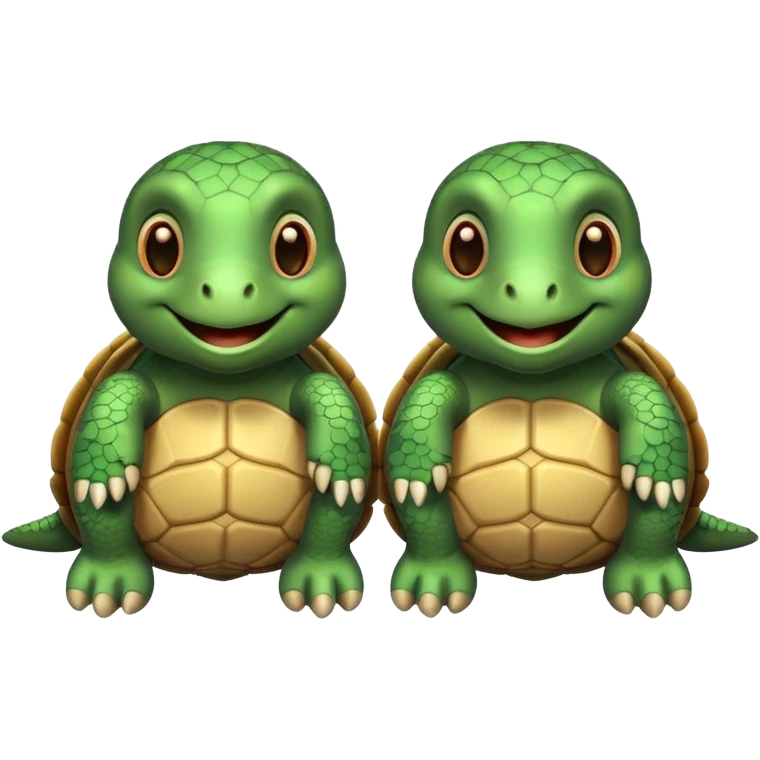 Funny turtles emoji