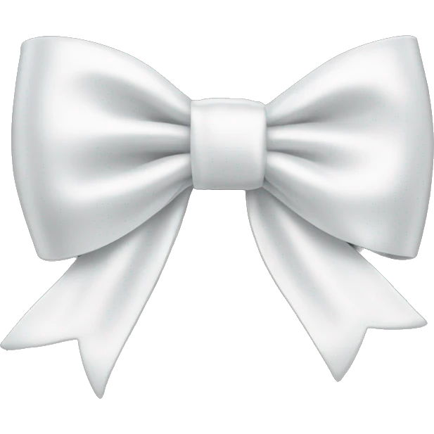 white satin bow emoji