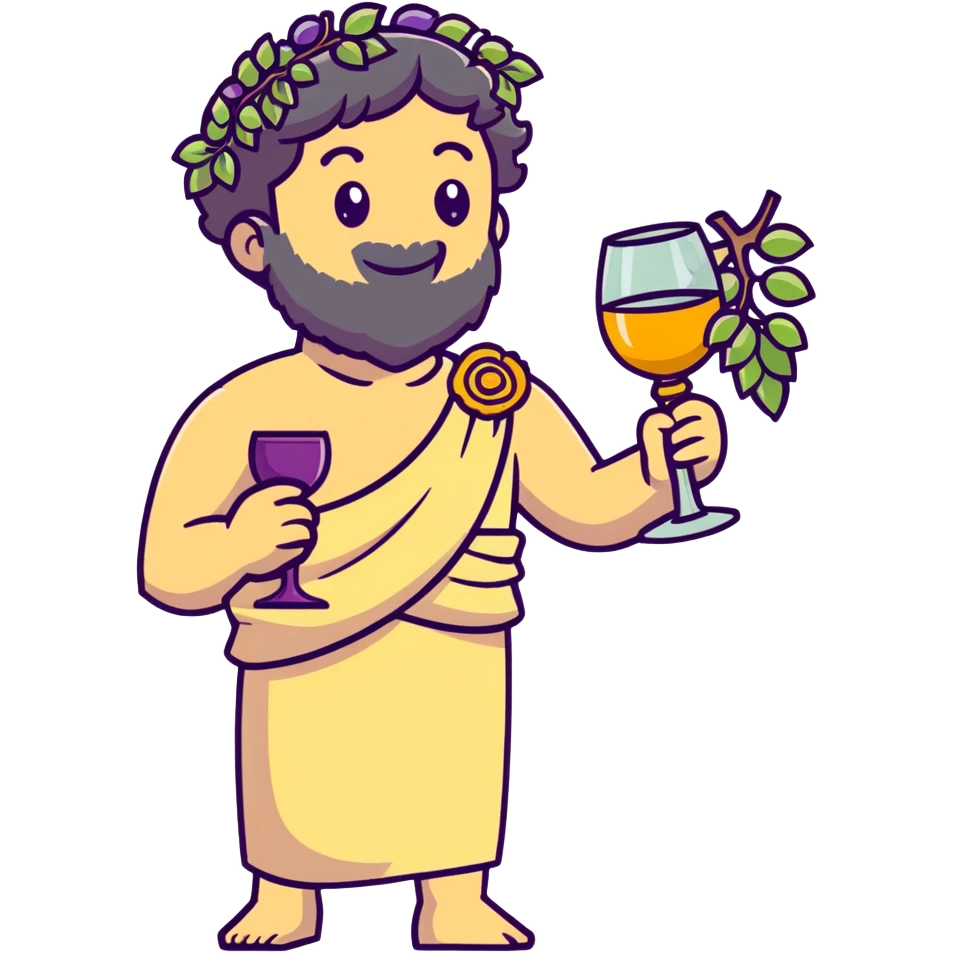 Bacchus god of wine and revelry emoji