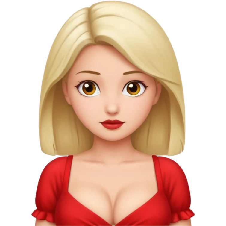 Girl with boobs dressed emoji