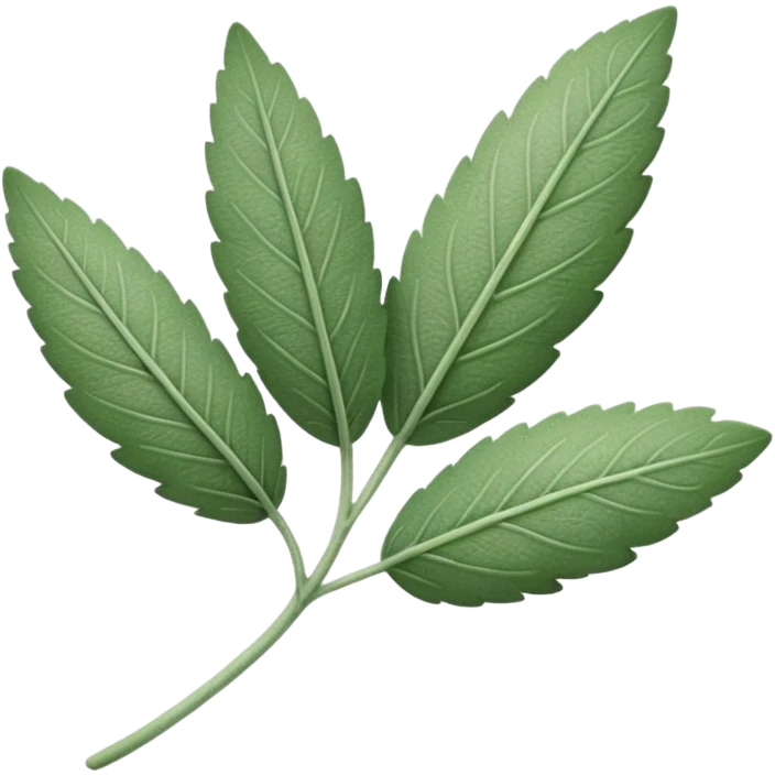 One single leaf of sage emoji