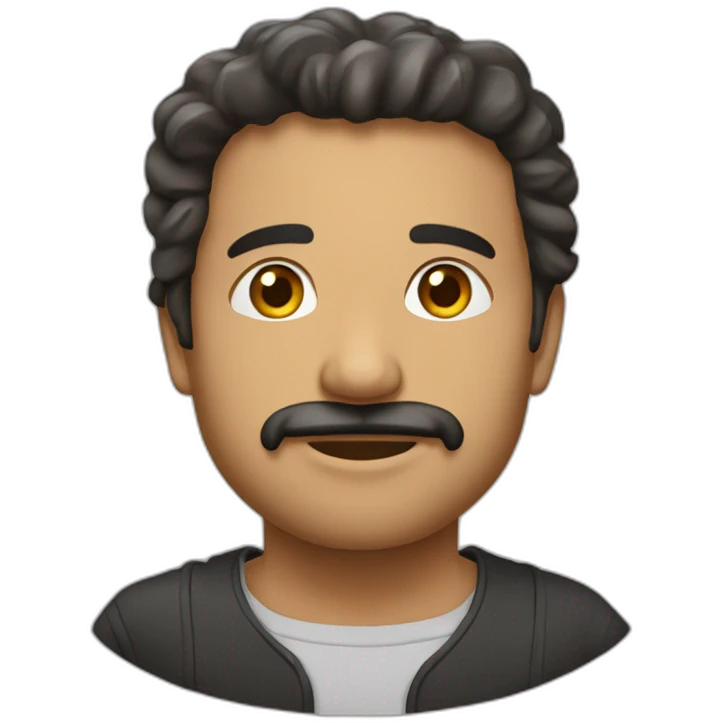 رجل يحمل محاجب ويضع قبعه emoji
