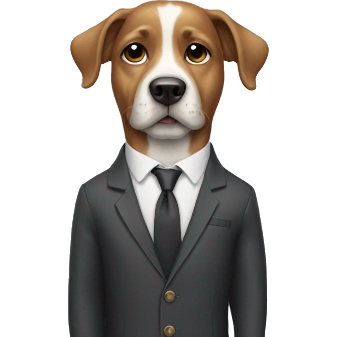 Dog with suit  emoji
