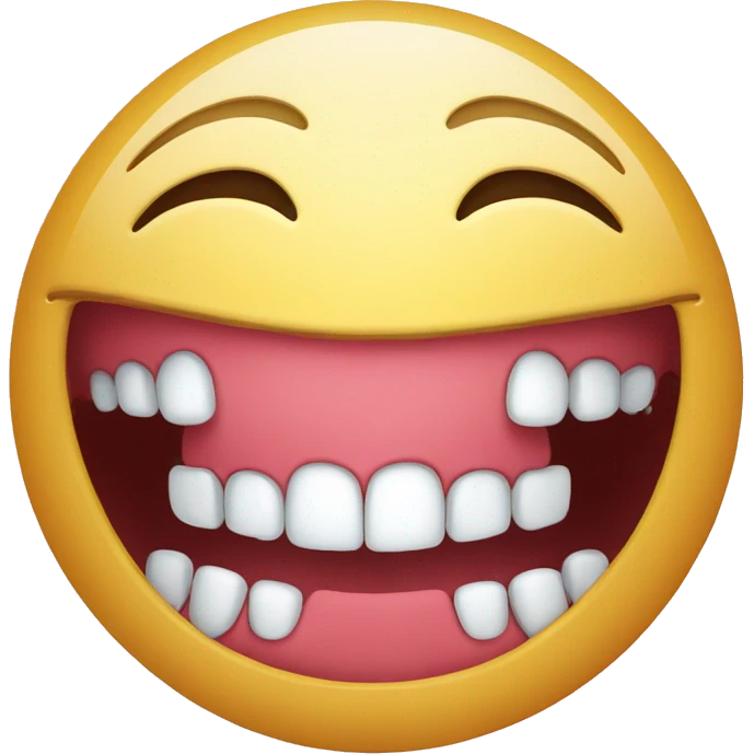 showing off shiny teeth emoji