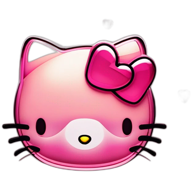 hello kitty with hearts in eyes emoji