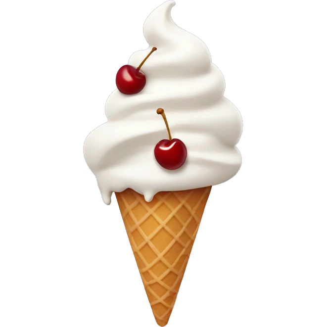 Ice cream with cherry on top  emoji
