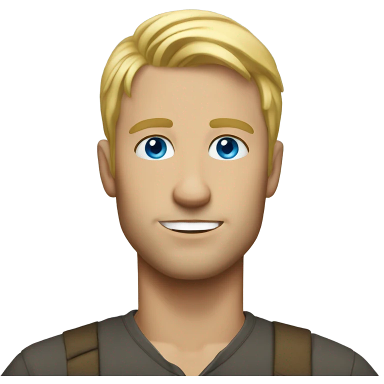 blonde man blue eyed emoji