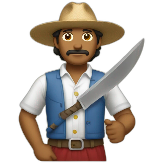 campesino con machete emoji