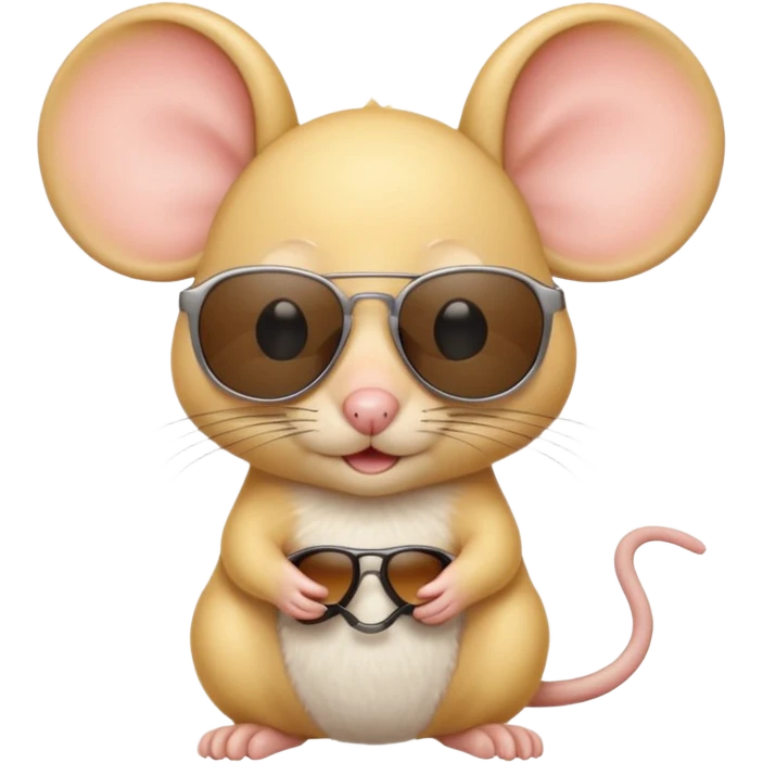 yellow haired mice with sunglasess emoji