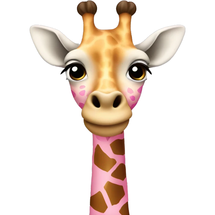 giraffe in a pink shirt emoji