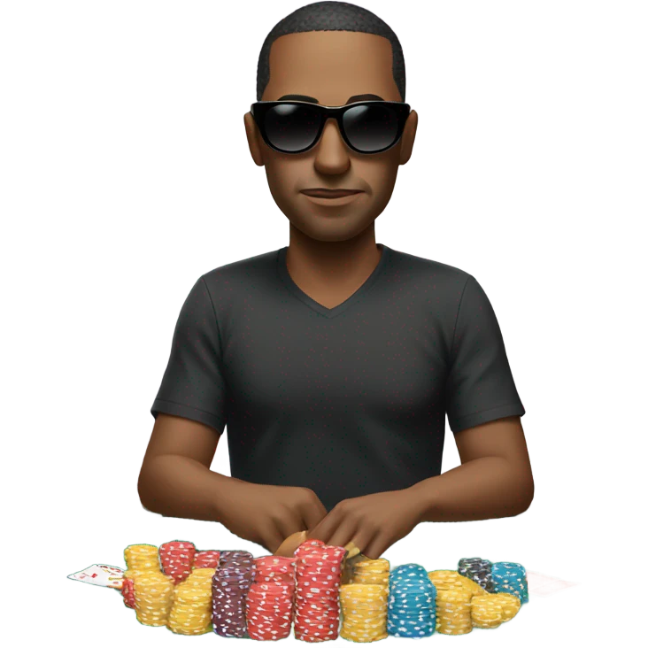 Poker players in sunglasses emoji