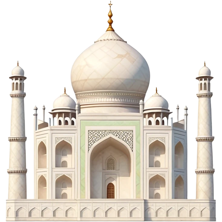 Taj Mahal with soft subtle colors, not vivid emoji