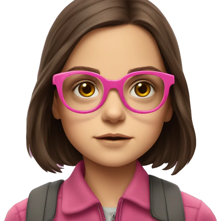  Dafne Keen in pink glasses emoji