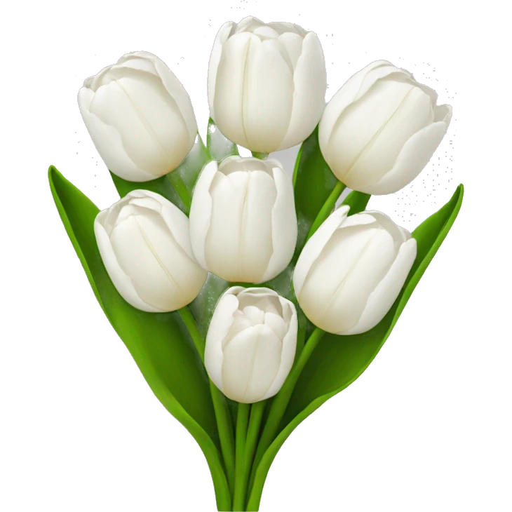 white tulip bouquet  emoji