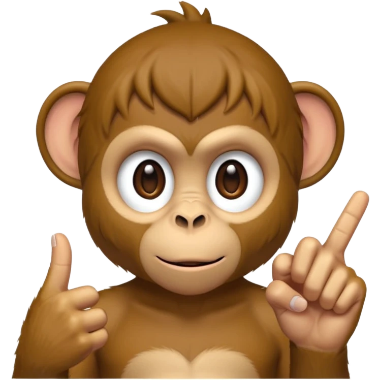 Monkey showing middle finger an saya fuck off in anime style emoji