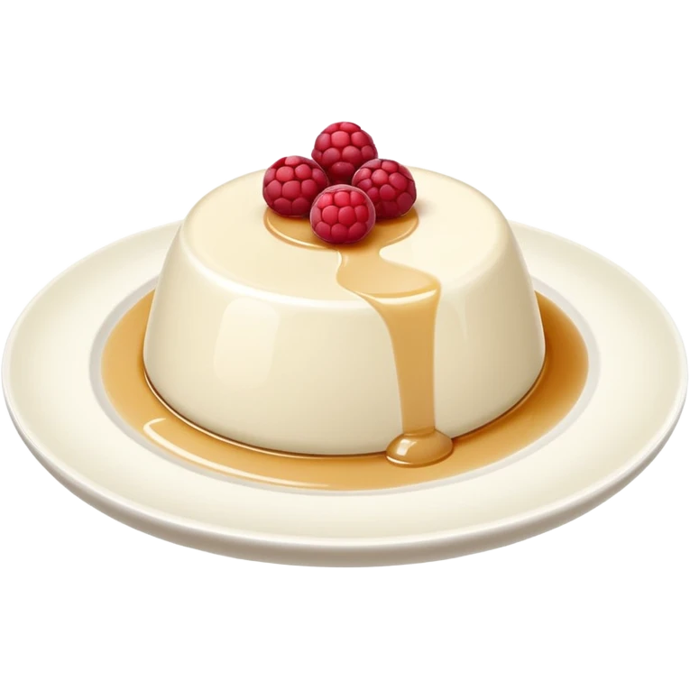 panna cotta on dish emoji