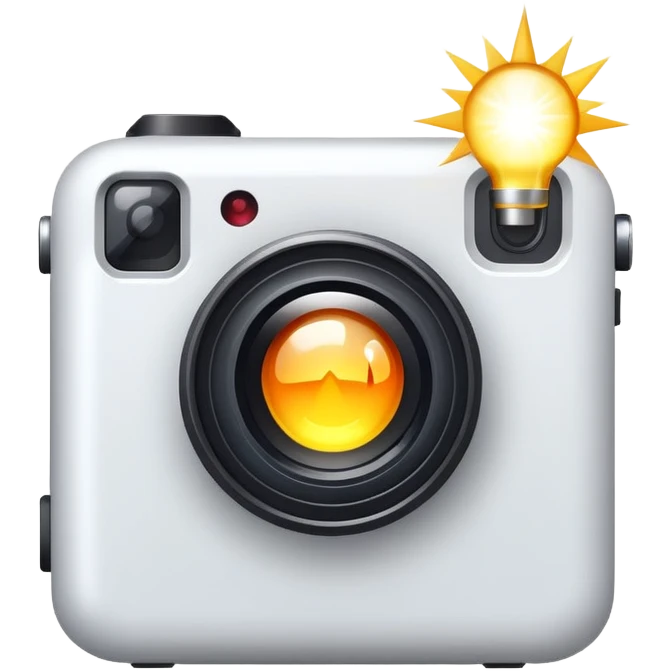 Camera flash emoji