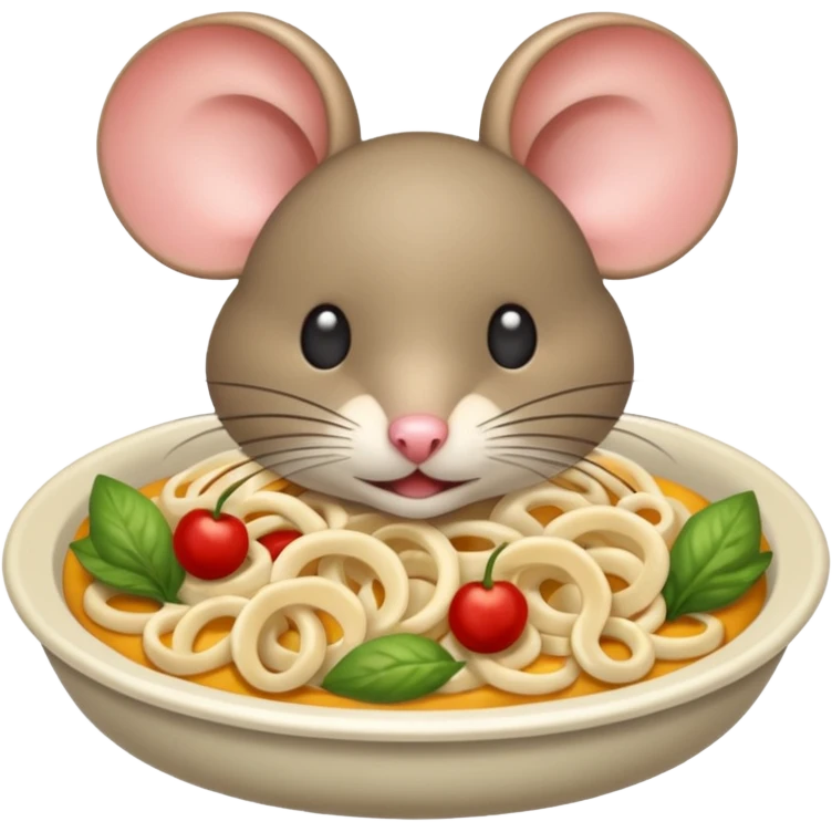 Mouse fertada dish of food emoji