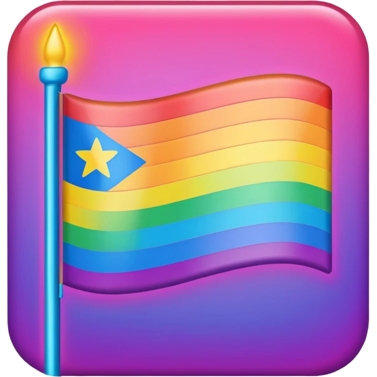 LGBTQ+ Flag cyberpunk emoji