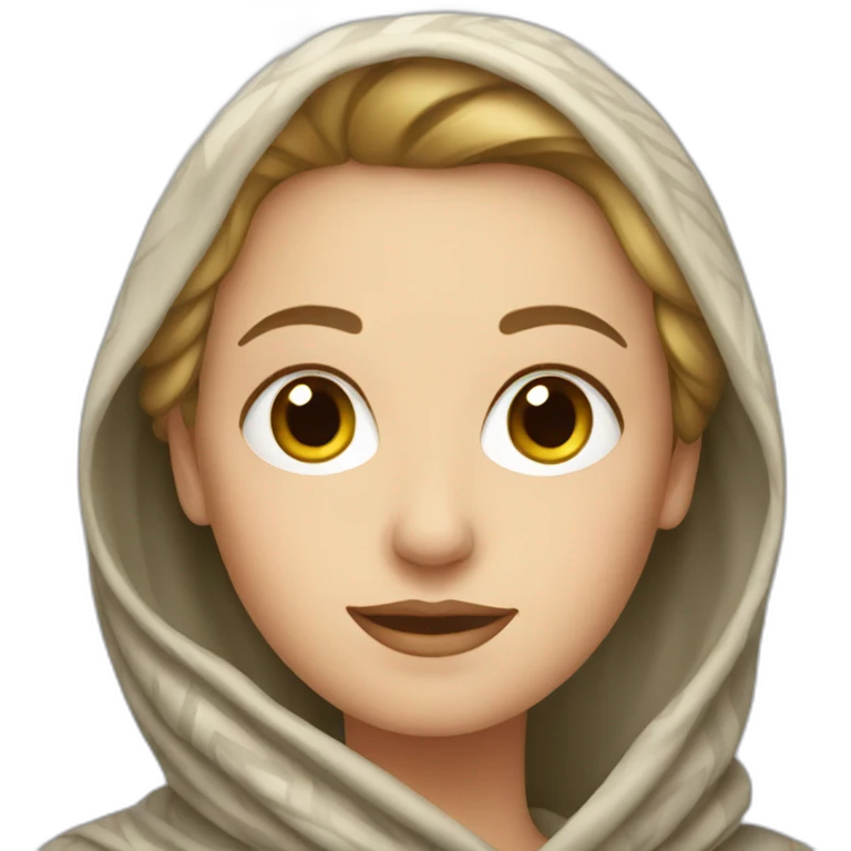 a white woman in a shawl emoji