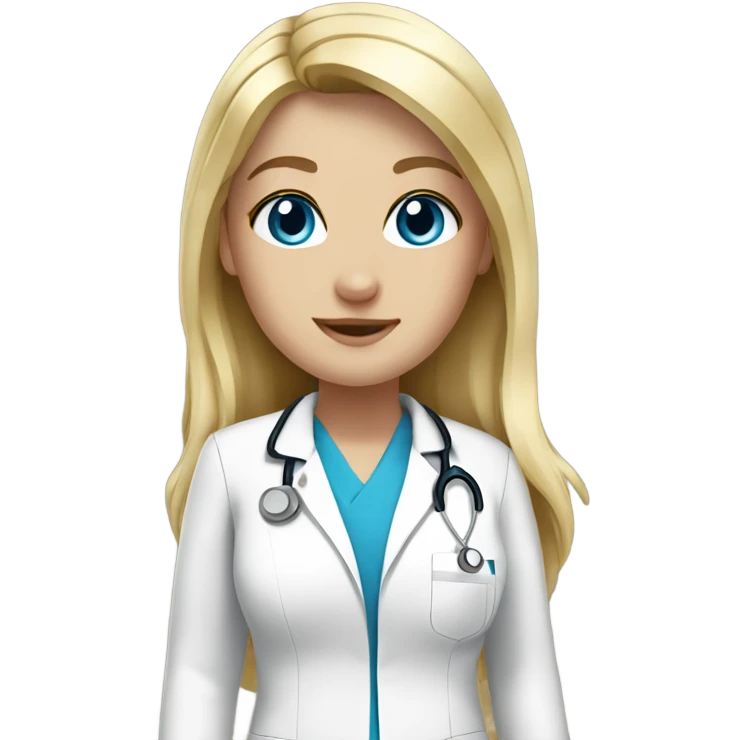 Nurse blonde hair blue eyes emoji