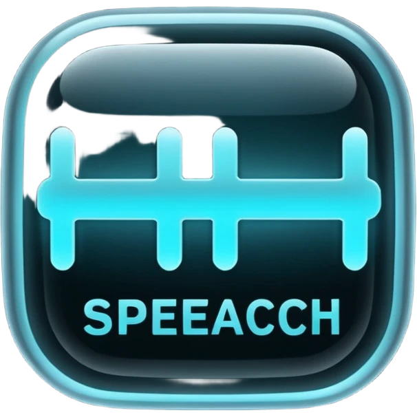 abstract futuristic matte glass transluscent text to speech generator emoji